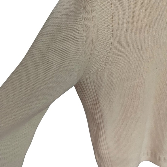 Burberry 100% Wool Cream Turtleneck Sweater Luxurious Knit Women Size M - Picture 6 of 11